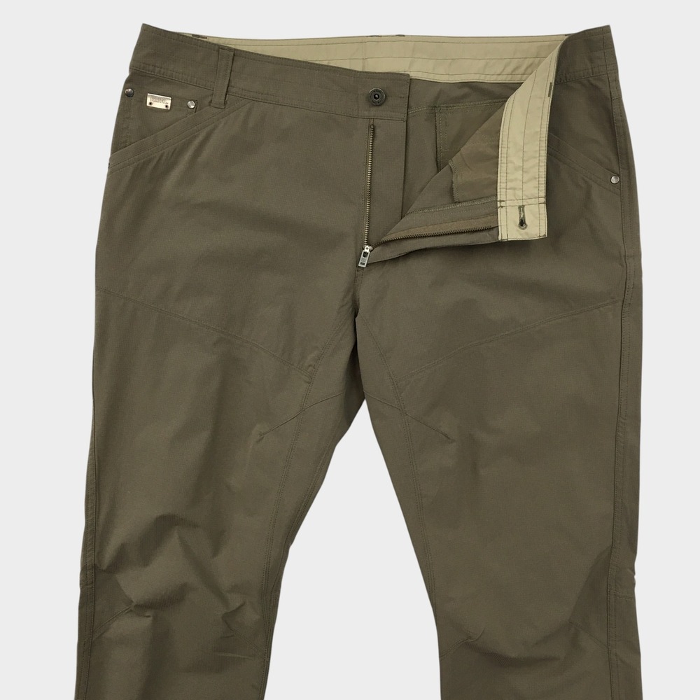 Kuhl Silencr Pants Mens 40x34 Brown Ripstop 4-Way Stretch Articulated Hiking